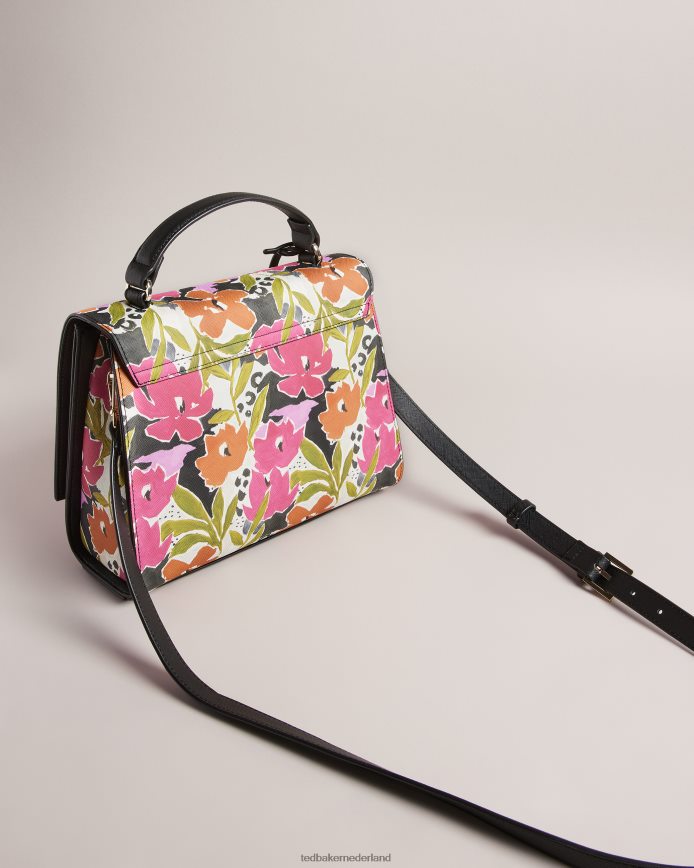 Ted Baker Maniya crossbodytas met magnoliaprint roze Tassen vrouwen 6R02N737