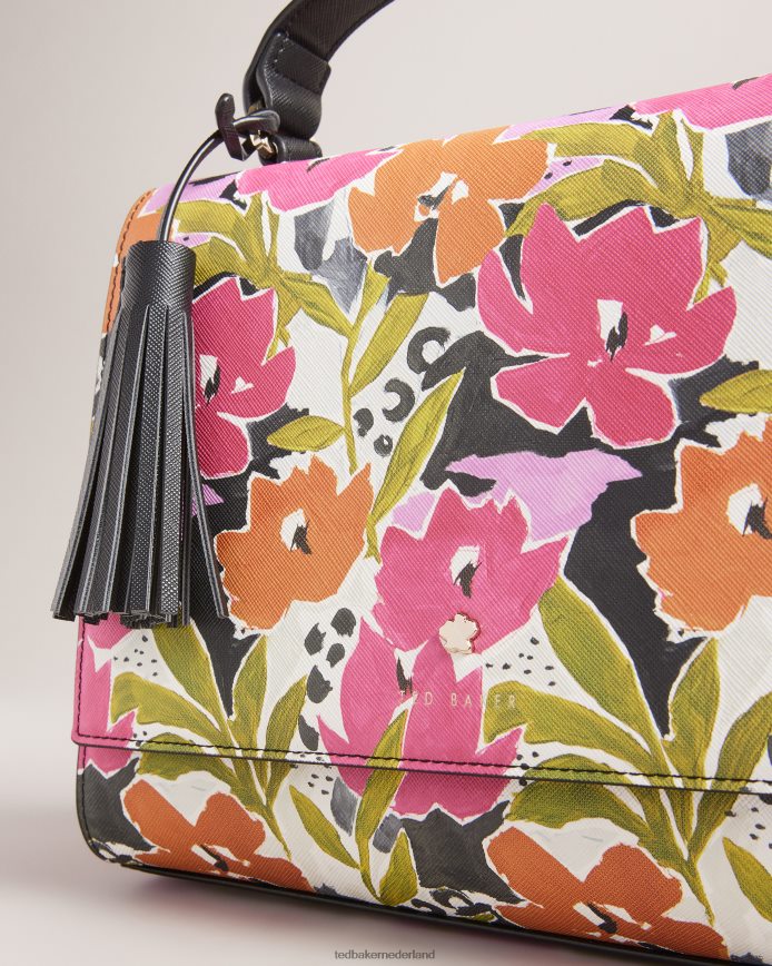 Ted Baker Maniya crossbodytas met magnoliaprint roze Tassen vrouwen 6R02N737