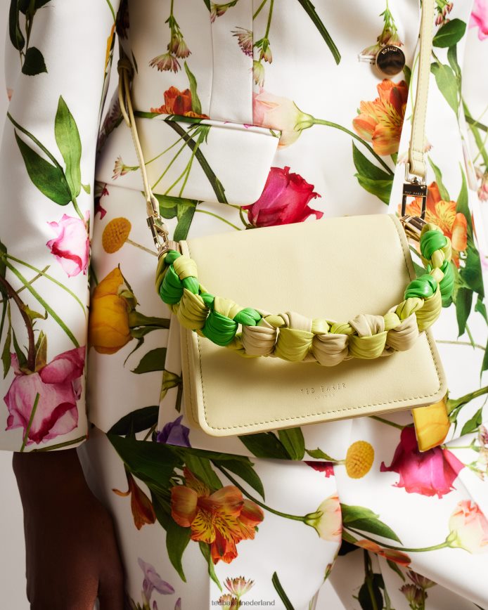 Ted Baker Maryse crossbodytas met geknoopt handvat limoen Tassen vrouwen 6R02N720