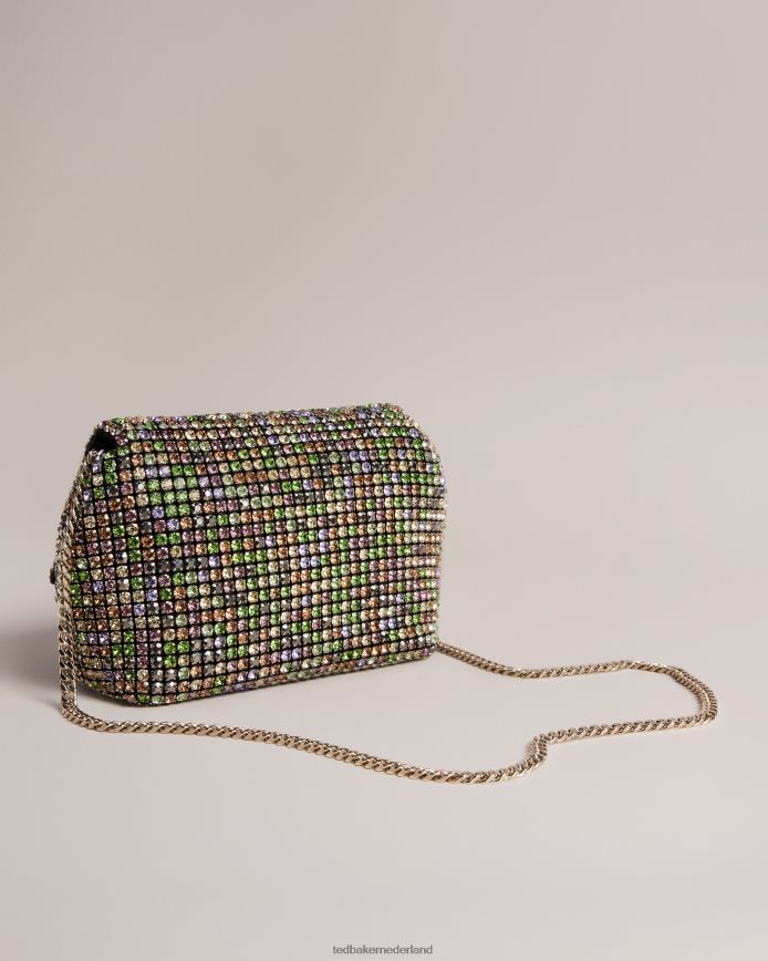 Ted Baker Mini-crossbodytas van glitterkristal veelkleurig Tassen vrouwen 6R02N725