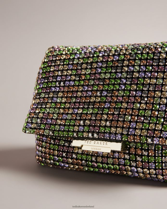Ted Baker Mini-crossbodytas van glitterkristal veelkleurig Tassen vrouwen 6R02N725