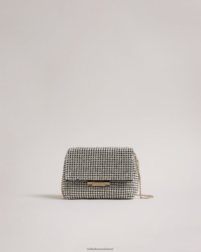 Ted Baker Mini-crossbodytas van glitterkristal zilver Tassen vrouwen 6R02N739