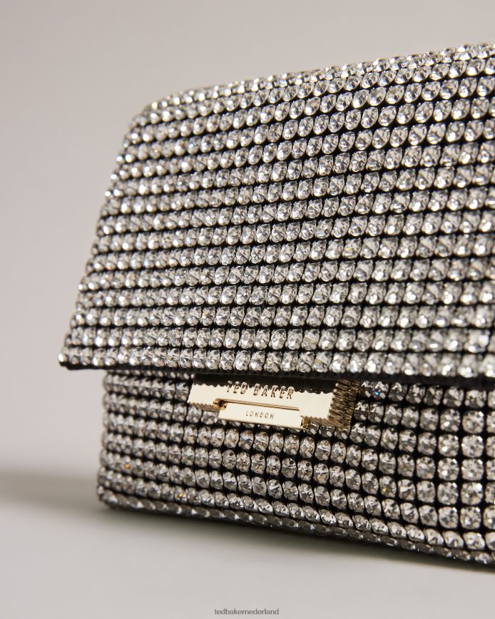 Ted Baker Mini-crossbodytas van glitterkristal zilver Tassen vrouwen 6R02N739