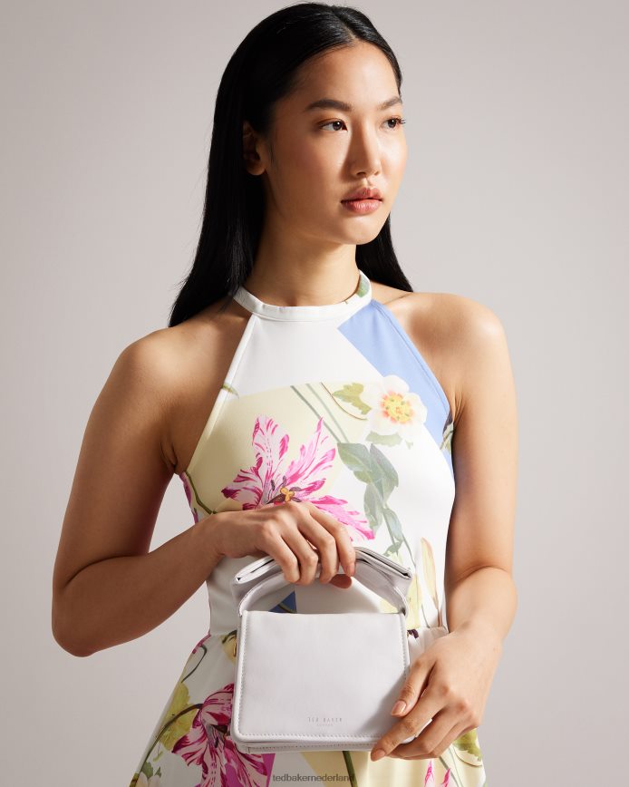 Ted Baker Niasina mini-crossbodytas met strikdetail wit Tassen vrouwen 6R02N731