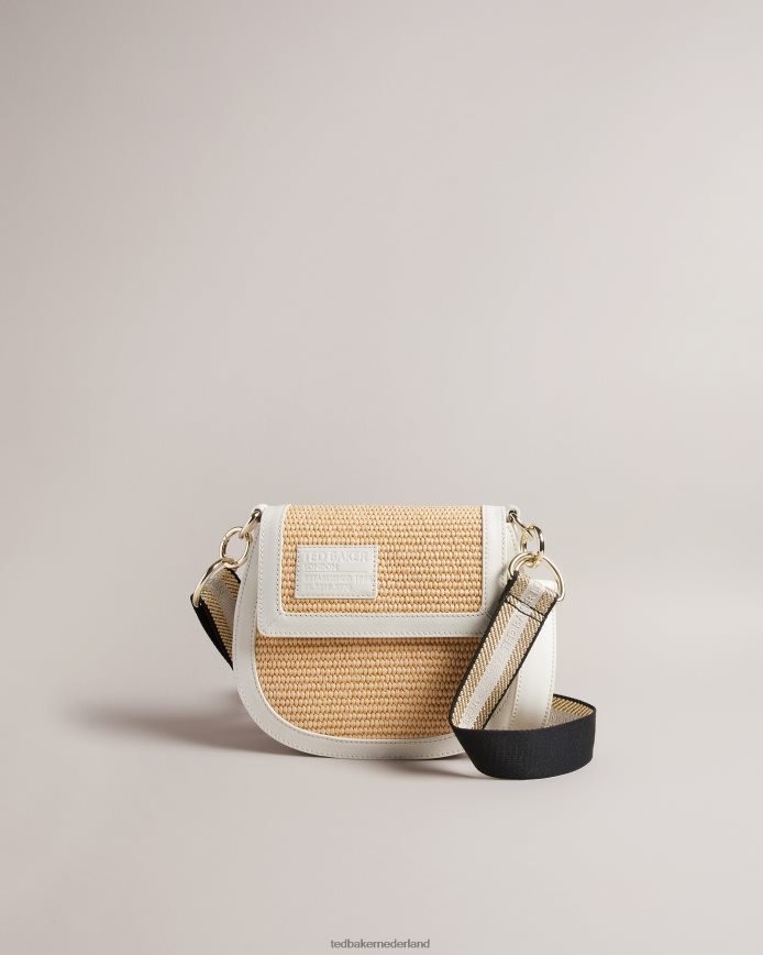 Ted Baker Staceli raffia crossbody tas wit Tassen vrouwen 6R02N718
