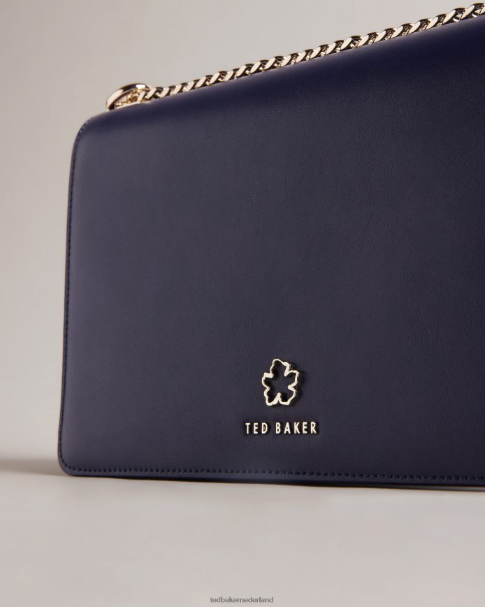 Ted Baker jorjey crossbodytas met bloemoogjes donkerblauw Tassen vrouwen 6R02N814