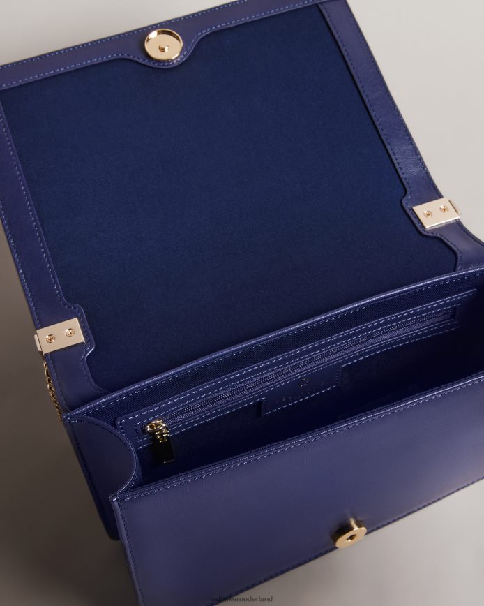 Ted Baker jorjey crossbodytas met bloemoogjes donkerblauw Tassen vrouwen 6R02N814