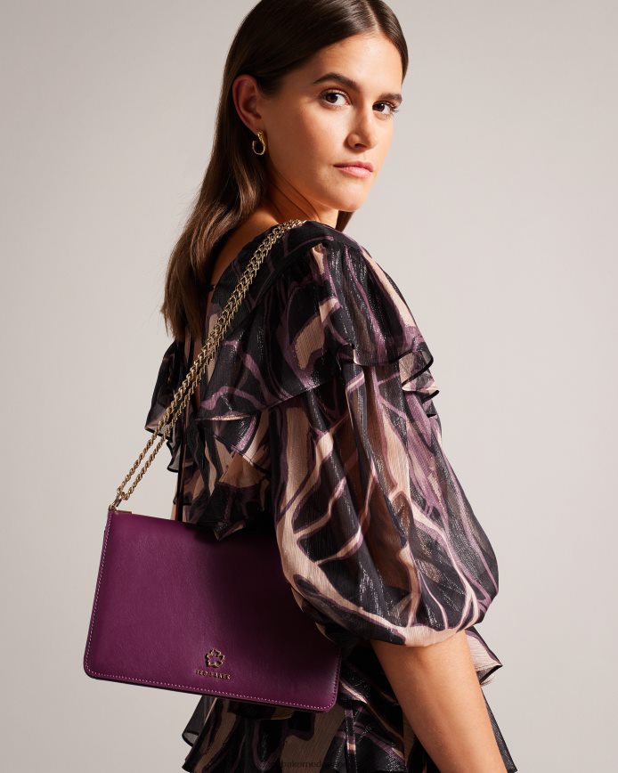 Ted Baker jorjey crossbodytas met bloemoogjes ossenbloed Tassen vrouwen 6R02N674