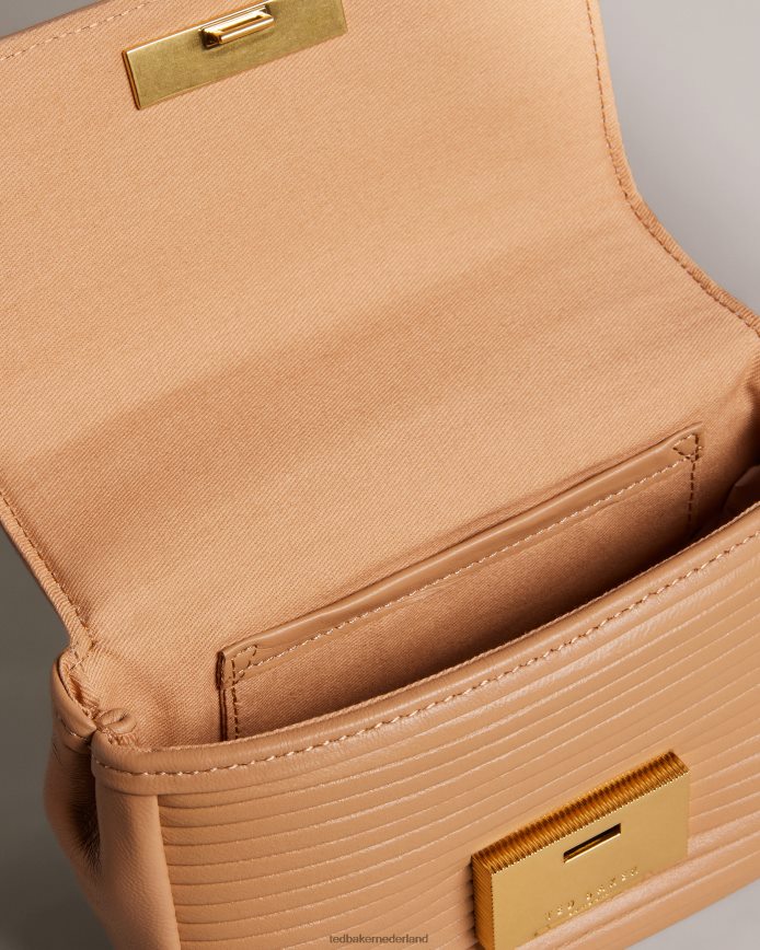 Ted Baker pyalily plissé crossbodytas kameel Tassen vrouwen 6R02N704
