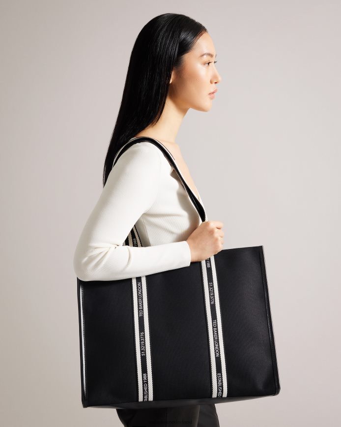 Ted Baker Canvas draagtas met georjey-merk zwart Tassen vrouwen 6R02N726