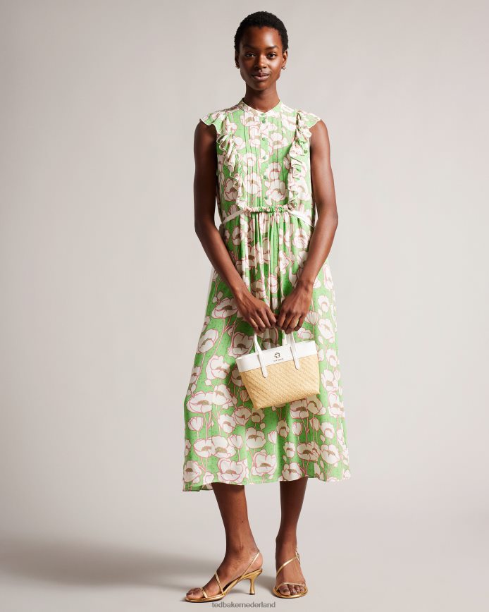 Ted Baker blesha magnolia geweven draagtas met oogjes ecru Tassen vrouwen 6R02N741