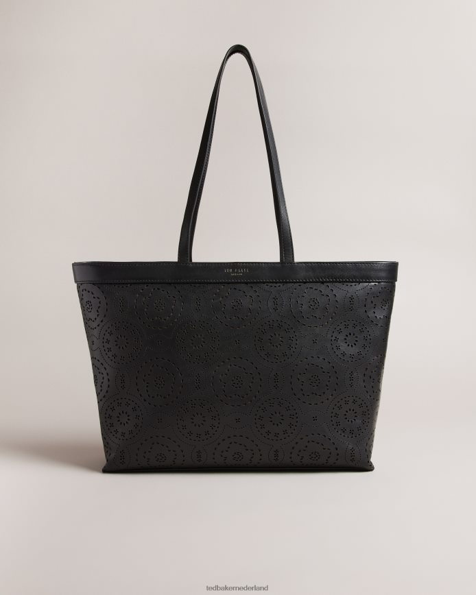 Ted Baker libetie lasergesneden magnolia draagtas zwart Tassen vrouwen 6R02N697
