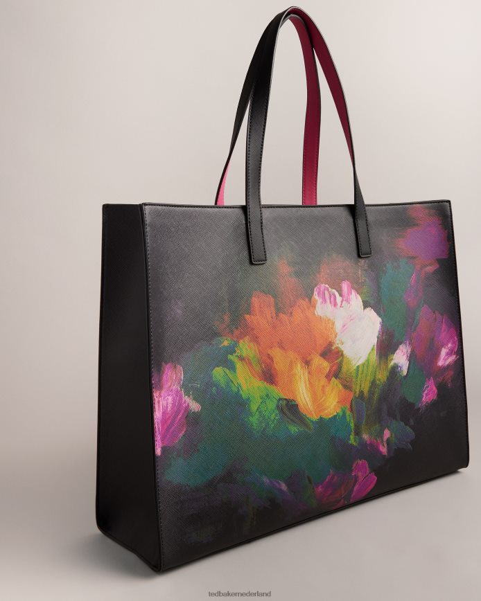 Ted Baker paricon kunstprint brede icon tas zwart Tassen vrouwen 6R02N762