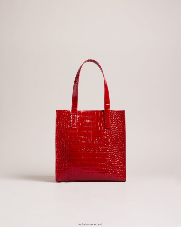 Ted Baker reptcon croc detail klein pictogram rood Tassen vrouwen 6R02N690 6R02N690 Opvallende prints op Ted Baker Nederland Ted Baker tas van levendige bloemen tot opvallende geometrische patronen de...