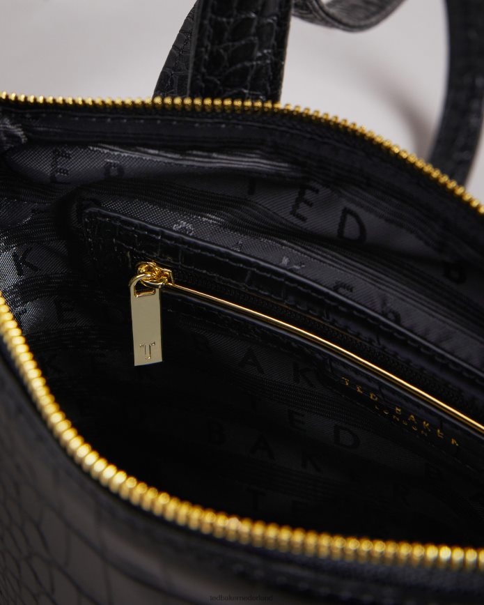 Ted Baker belax mock-croc pu-rugzak zwart Tassen vrouwen 6R02N746