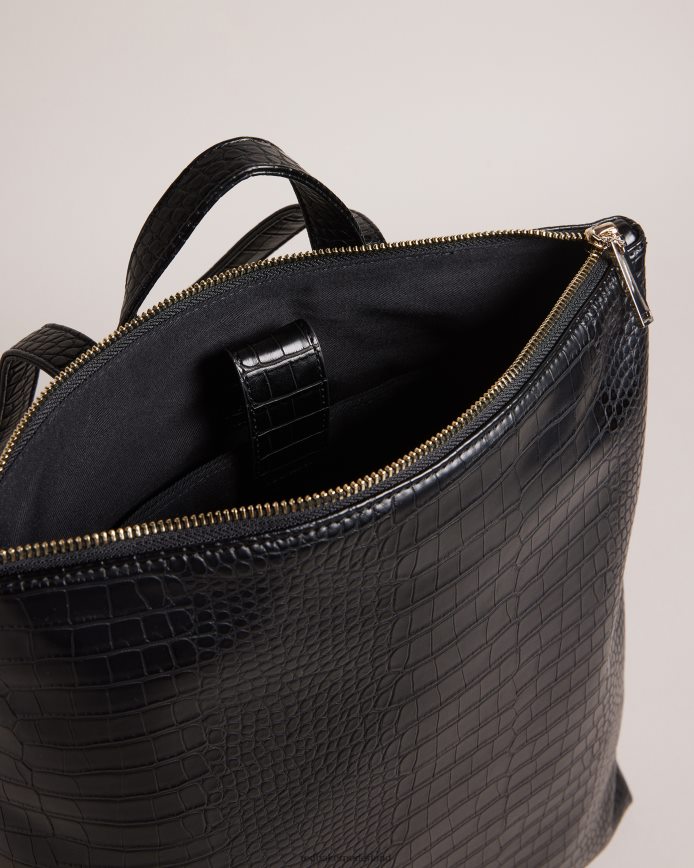 Ted Baker belux imitatie krokodil grote rugzak zwart Tassen vrouwen 6R02N787