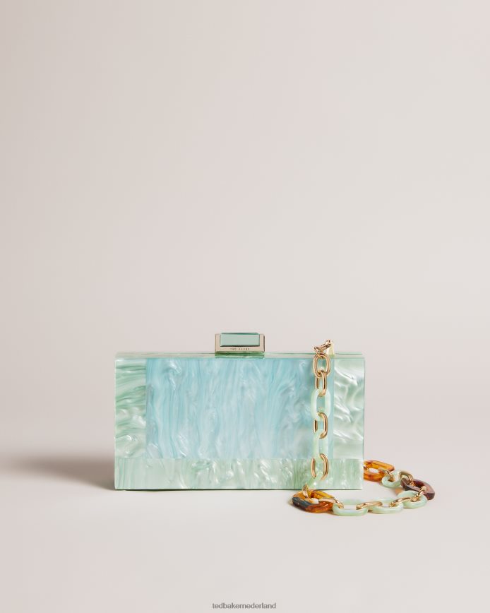 Ted Baker Plassie gemarmerde schoudertas lichtgroen Tassen vrouwen 6R02N790