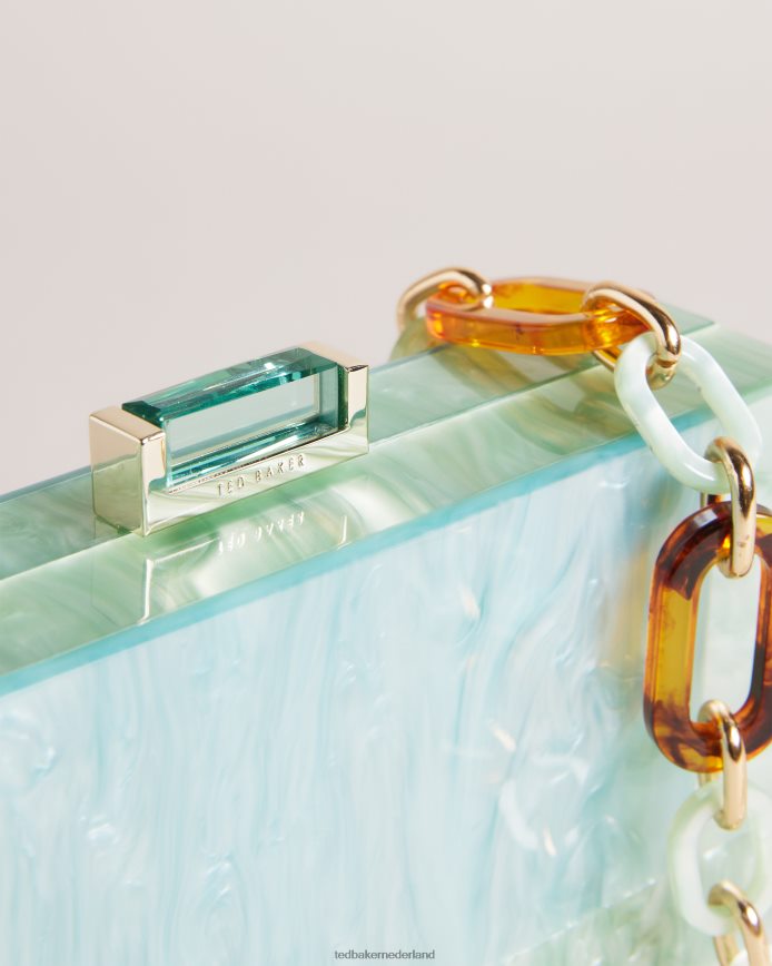 Ted Baker Plassie gemarmerde schoudertas lichtgroen Tassen vrouwen 6R02N790