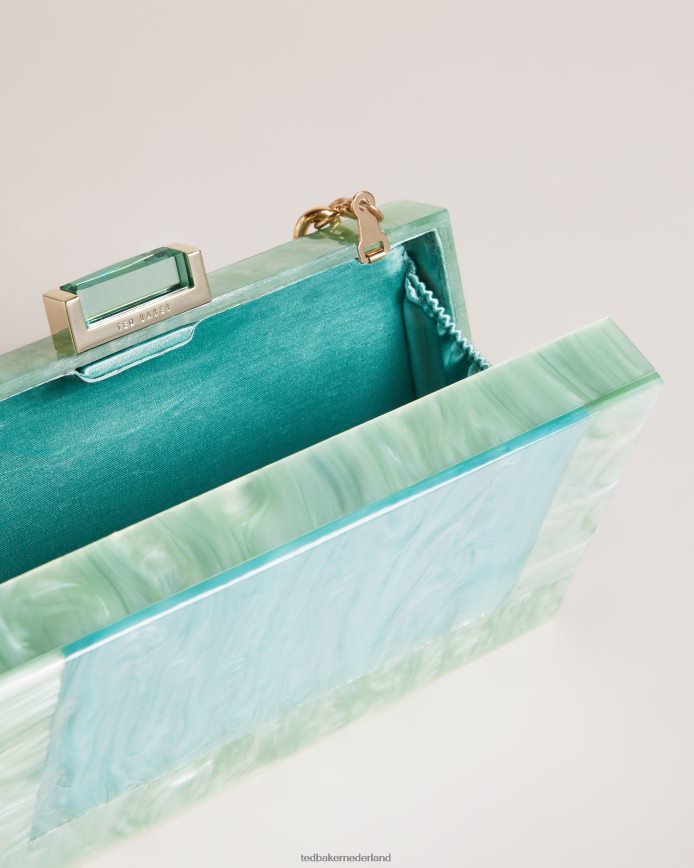 Ted Baker Plassie gemarmerde schoudertas lichtgroen Tassen vrouwen 6R02N790