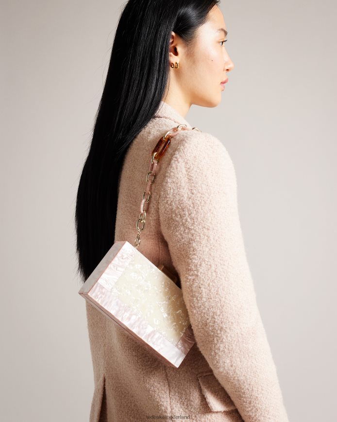 Ted Baker Plassie gemarmerde schoudertas natuurlijk Tassen vrouwen 6R02N742