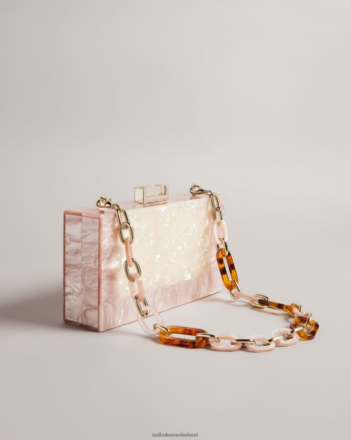 Ted Baker Plassie gemarmerde schoudertas natuurlijk Tassen vrouwen 6R02N742