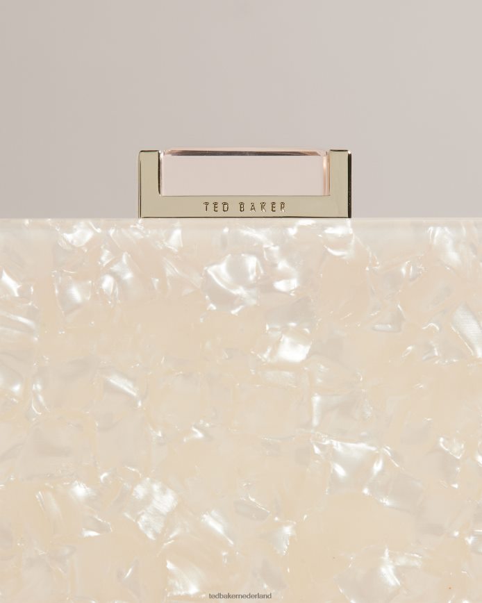 Ted Baker Plassie gemarmerde schoudertas natuurlijk Tassen vrouwen 6R02N742