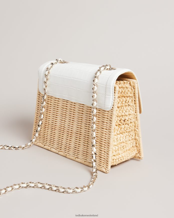 Ted Baker jaylisi imitatie krokodillenmandtas ecru Tassen vrouwen 6R02N698