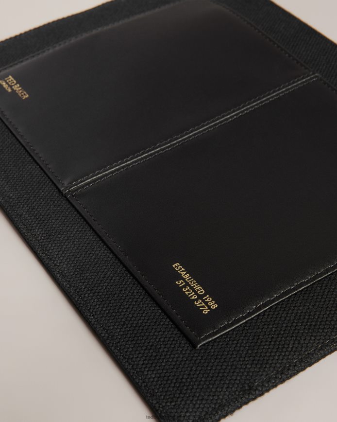 Ted Baker Aksina canvas tasje pikzwart Tassen vrouwen 6R02N811