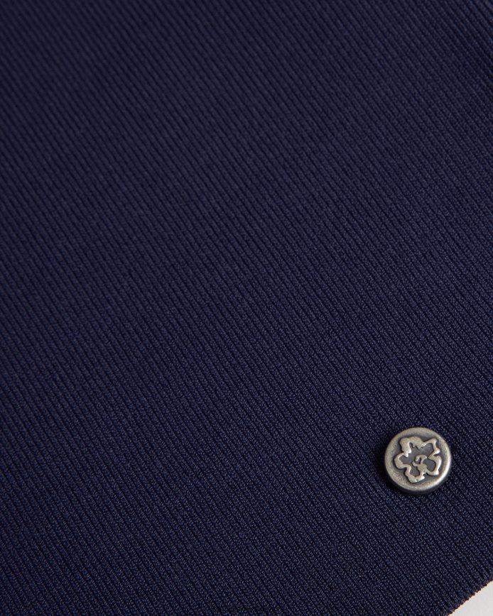 Ted Baker josiiy slim-fit gebreide top met v-hals donkerblauw kleding vrouwen 6R02N179