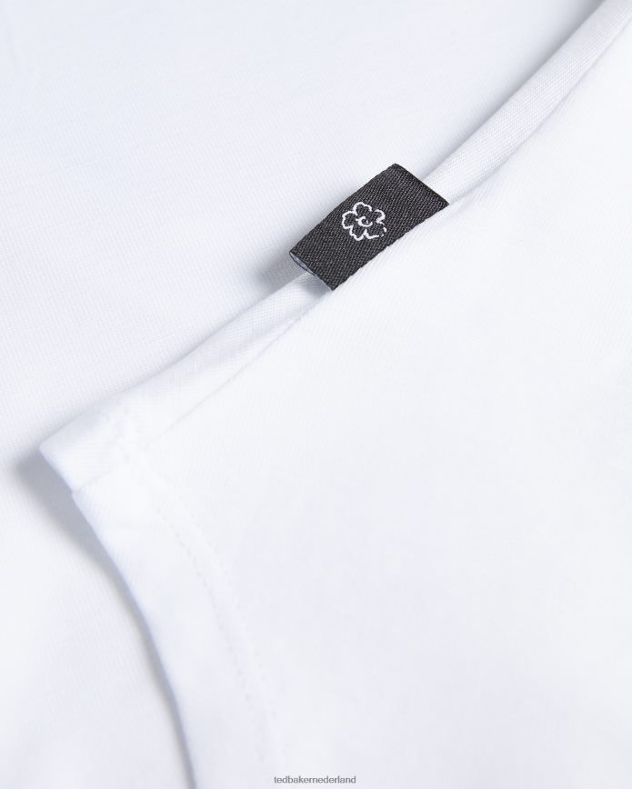 Ted Baker Brilyan aansluitende top met v-hals wit kleding vrouwen 6R02N113