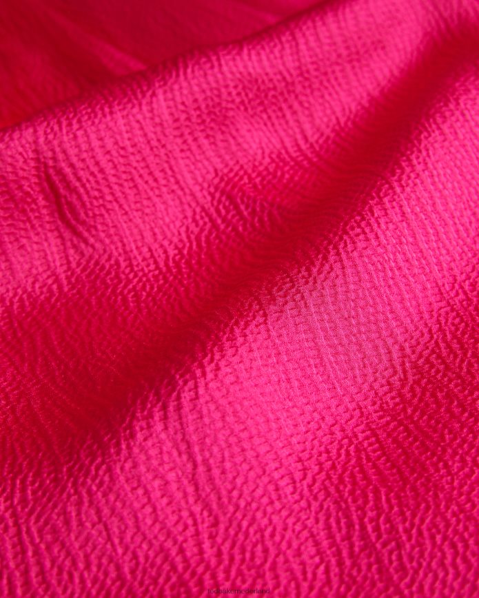 Ted Baker Corali geplooide satijnen top met halterhals fel roze kleding vrouwen 6R02N37