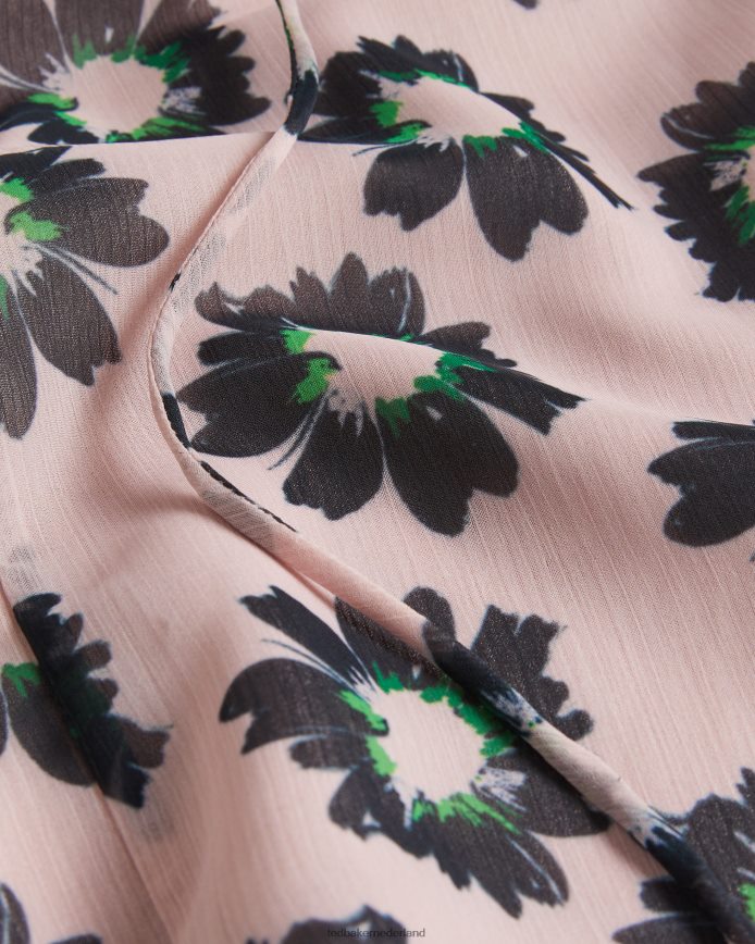 Ted Baker Harlynn top met splitmouwen en nekband roze kleding vrouwen 6R02N380