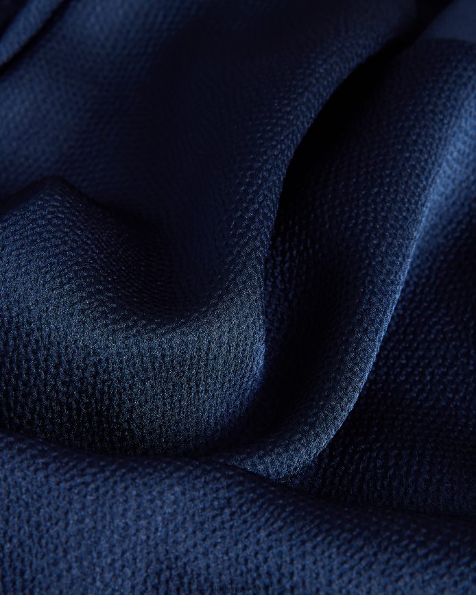 Ted Baker Hildri mouwloze satijnen top met gedrapeerde hals donkerblauw kleding vrouwen 6R02N157