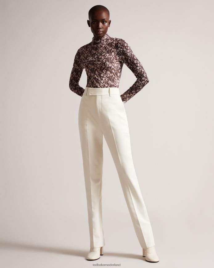 Ted Baker Jumila aansluitende top met hoge hals naakt-roze kleding vrouwen 6R02N104