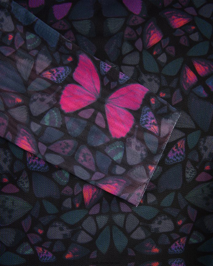 Ted Baker Kamill mesh aansluitende top met hoge hals zwart kleding vrouwen 6R02N73