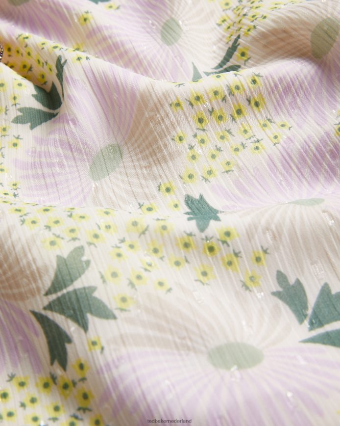 Ted Baker Shaunia cami met v-hals en ruches licht geel kleding vrouwen 6R02N155