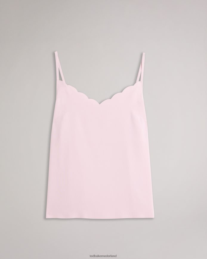 Ted Baker Siina cami-top met geschulpte halslijn donker roze kleding vrouwen 6R02N307