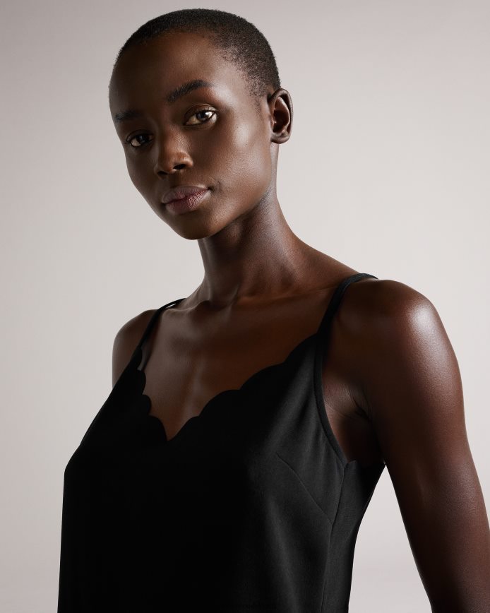 Ted Baker Siina cami-top met geschulpte halslijn zwart kleding vrouwen 6R02N299