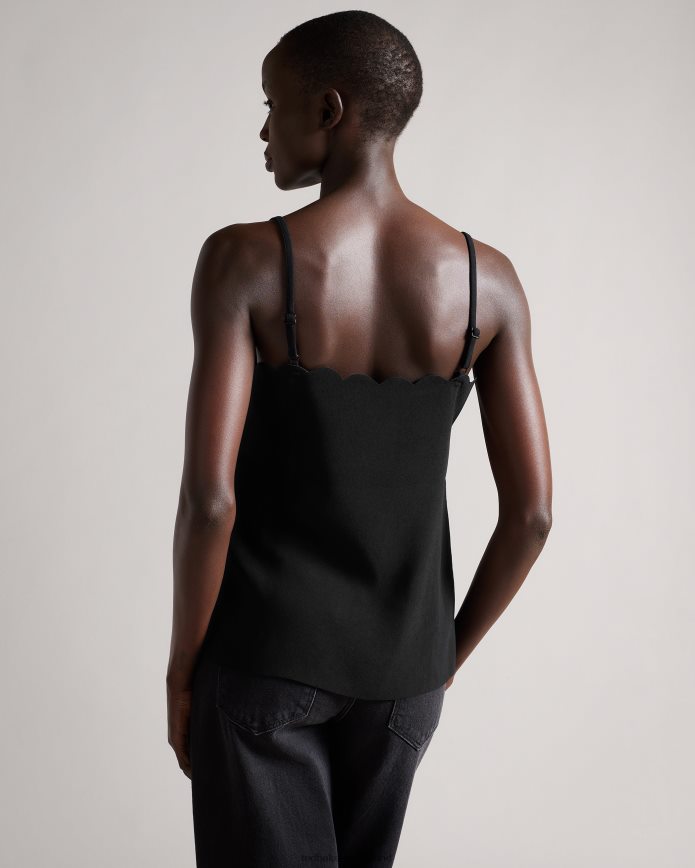 Ted Baker Siina cami-top met geschulpte halslijn zwart kleding vrouwen 6R02N299