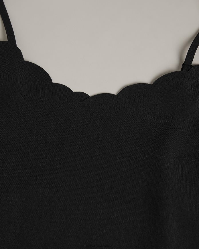 Ted Baker Siina cami-top met geschulpte halslijn zwart kleding vrouwen 6R02N299