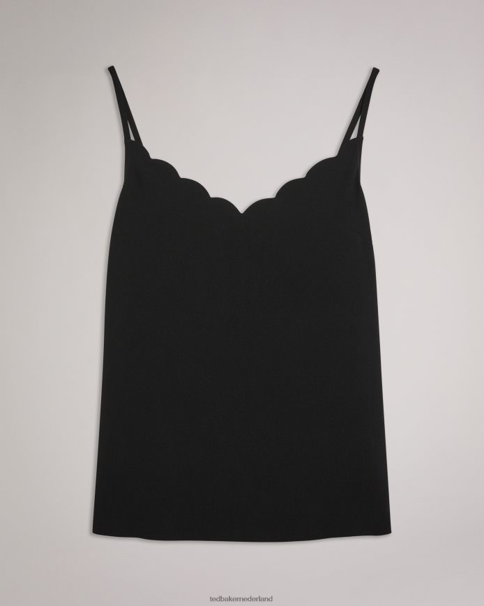 Ted Baker Siina cami-top met geschulpte halslijn zwart kleding vrouwen 6R02N299