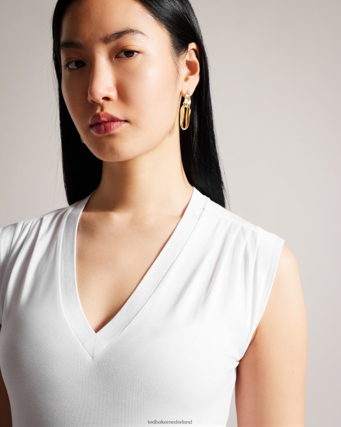 Ted Baker brielll aansluitende v-hals wit kleding vrouwen 6R02N150