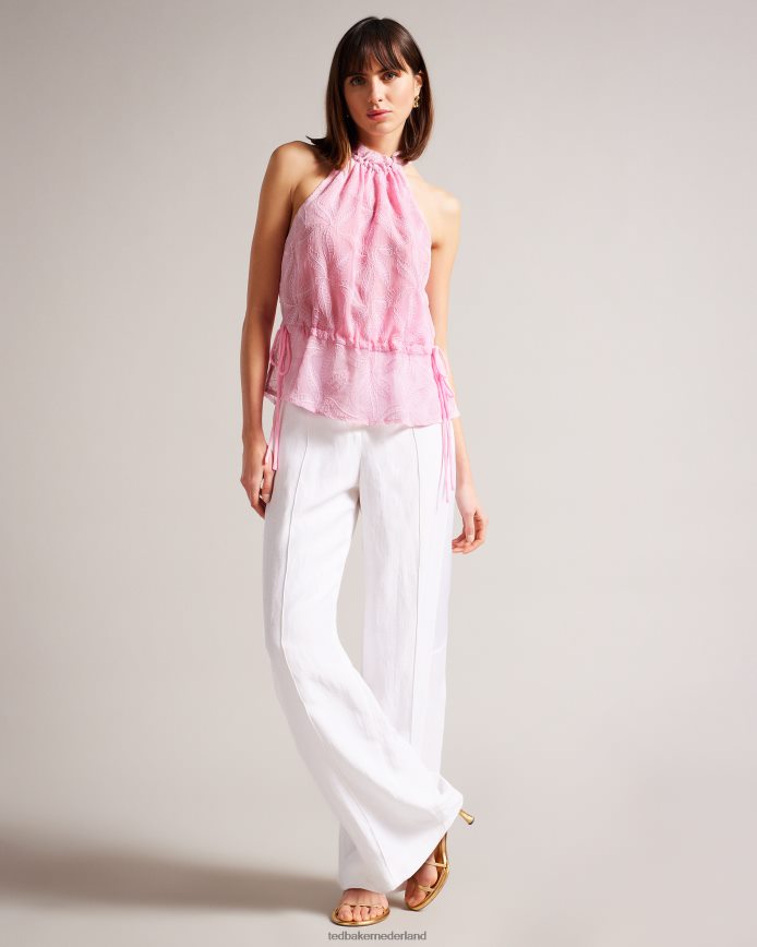 Ted Baker ivieey geborduurde top met halterhals lila kleding vrouwen 6R02N154