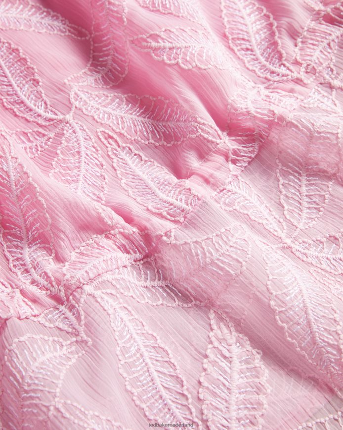 Ted Baker ivieey geborduurde top met halterhals lila kleding vrouwen 6R02N154