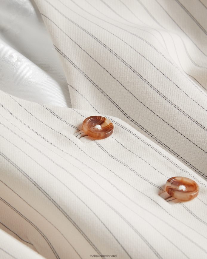 Ted Baker kllaraj getailleerd gilet met v-hals room kleding vrouwen 6R02N374