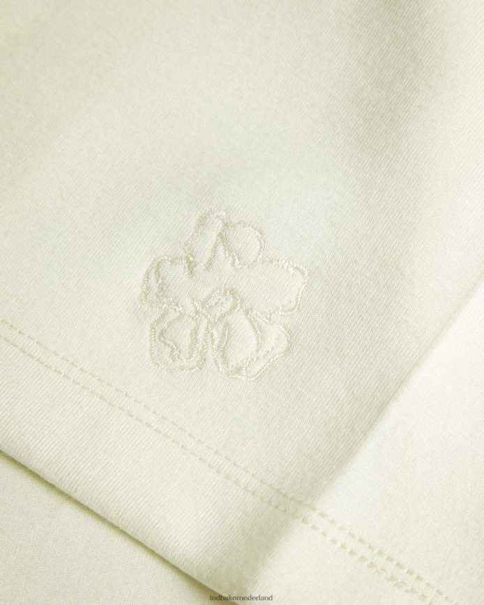 Ted Baker Nikilaa boxy T-shirt met ruches aan de mouwen licht geel kleding vrouwen 6R02N40