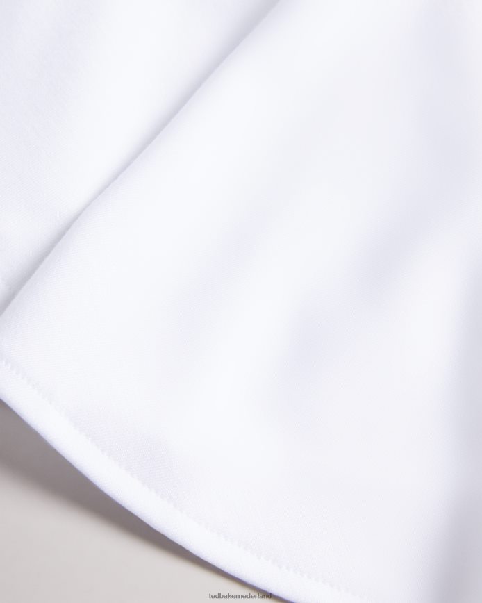 Ted Baker Nikilaa boxy T-shirt met ruches aan de mouwen wit kleding vrouwen 6R02N20