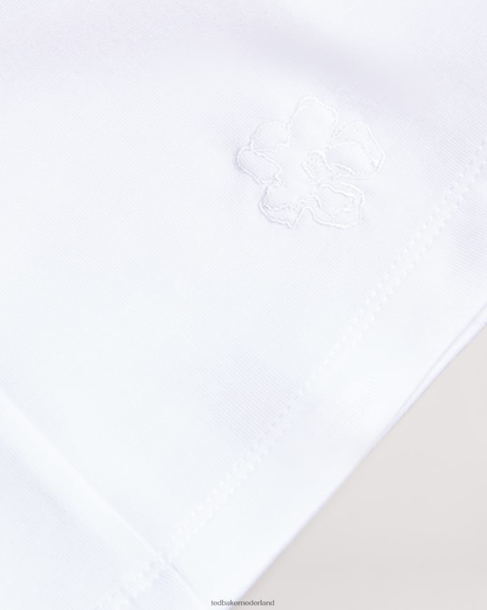 Ted Baker Nikilaa boxy T-shirt met ruches aan de mouwen wit kleding vrouwen 6R02N20