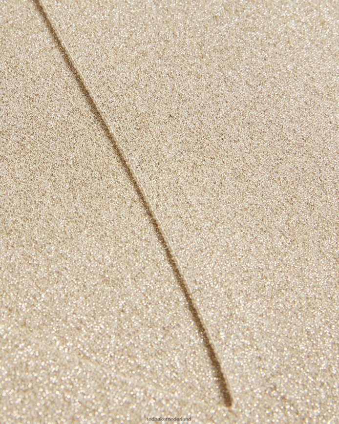 Ted Baker Sharlee metallic gebreid vest goud kleding vrouwen 6R02N398