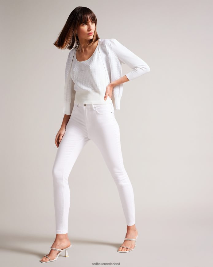 Ted Baker bobbiiy gebreid vest met paillettendetail wit kleding vrouwen 6R02N145